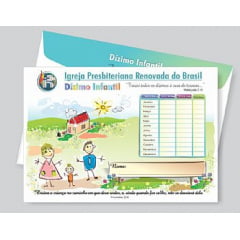 Envelope de Dízimo Infantil C/ LOGO IPRB c/ 50 un - 00453 Envelope de Dízimo Infantil C/ LOGO IPRB c/ 50 un - 00453